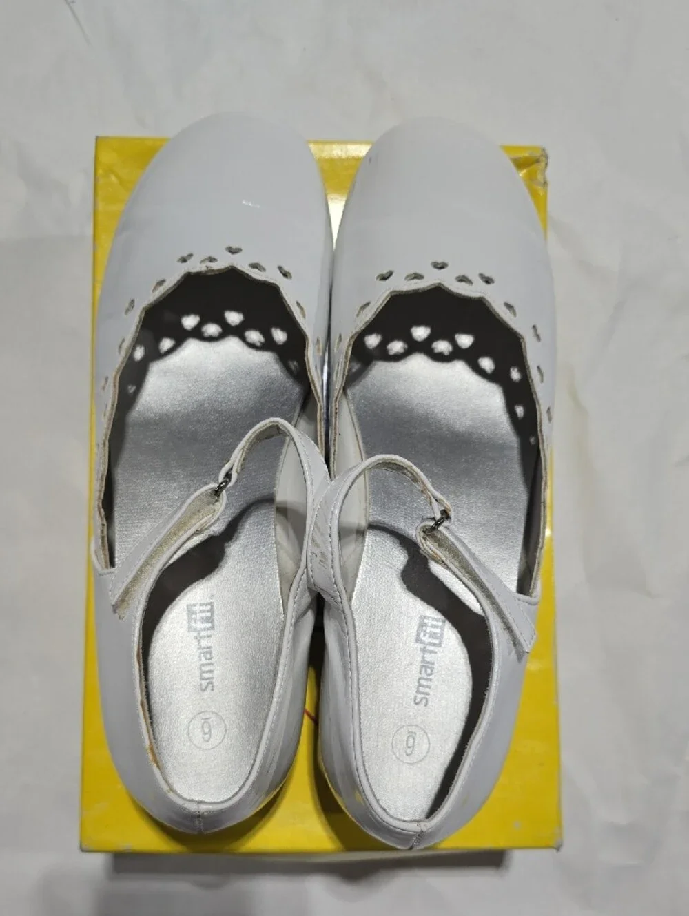 smartfit White Patent Leather Mary Jane Shoes